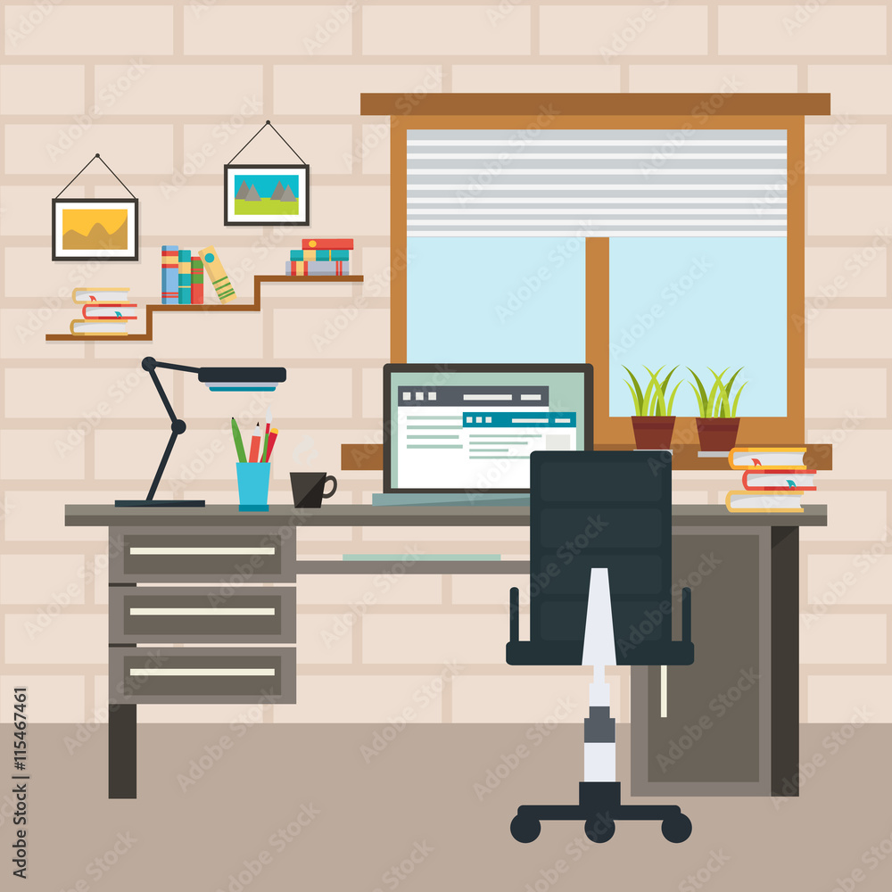 Designer Working Place Composition Designer Working Place Composition