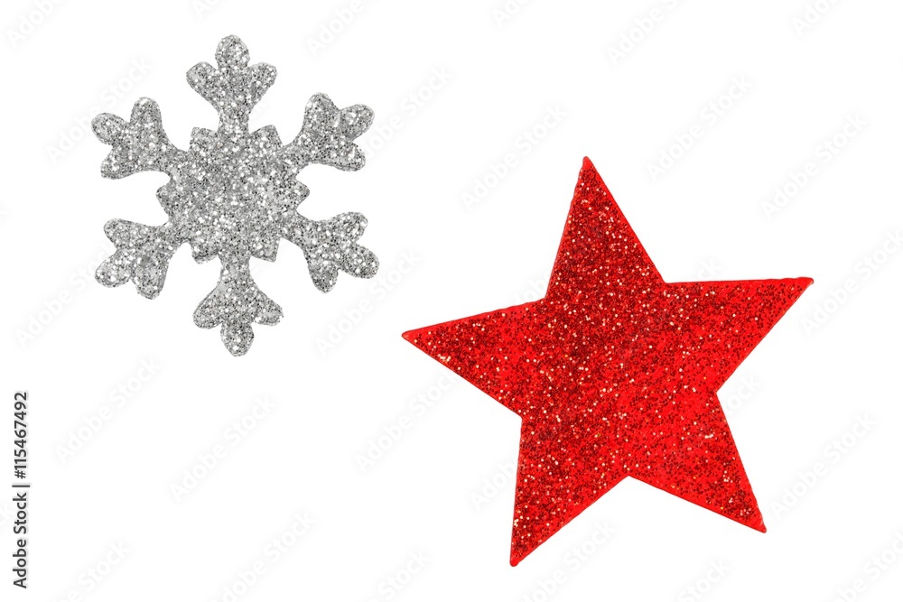 Christmas stars on white Christmas stars on white