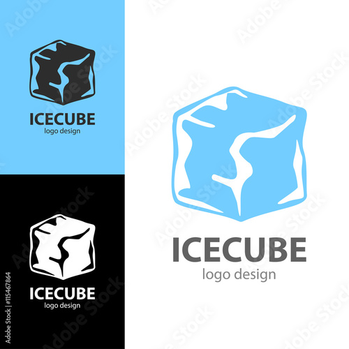 Logo design Ice cube, vector EPS10