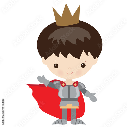 Cute prince vector illustration