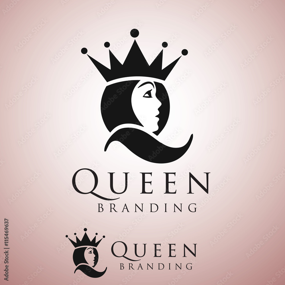 queen logo vector