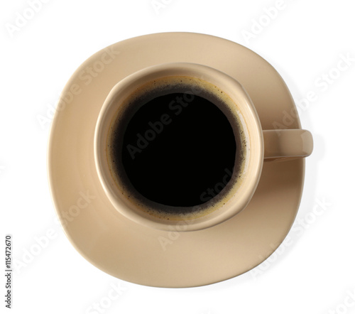 Cup of coffee on light background