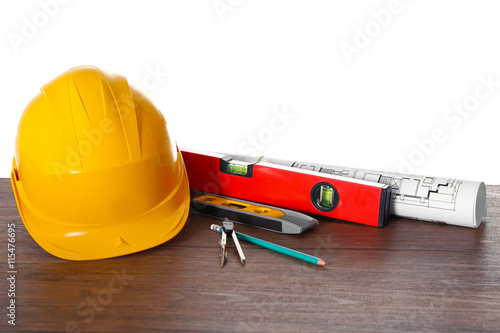 Construction blueprints wit...