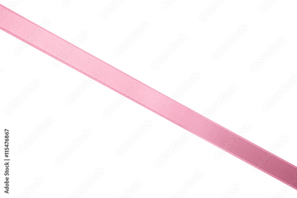 Pink ribbon on white background Pink ribbon on white background