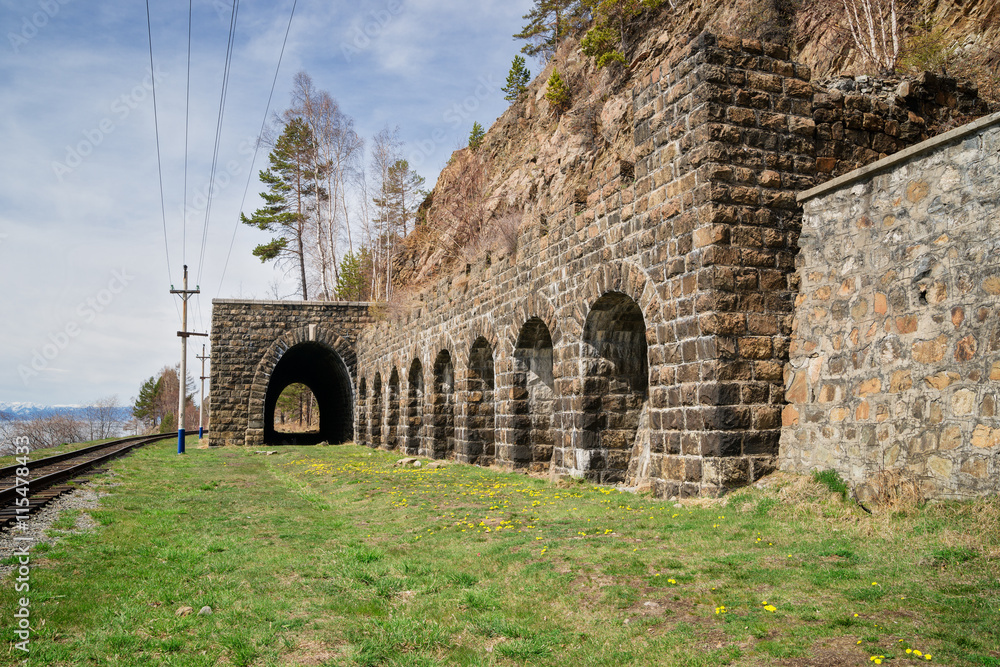 Italian wall to Circum-Baikal Railway