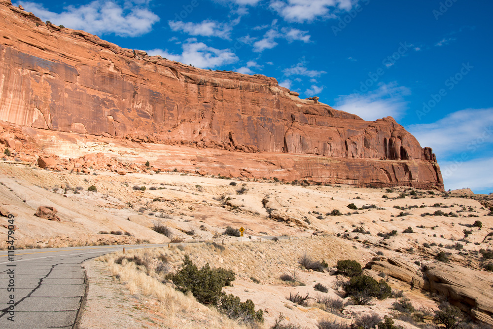 Views near entrance to Arches National Park, Utah