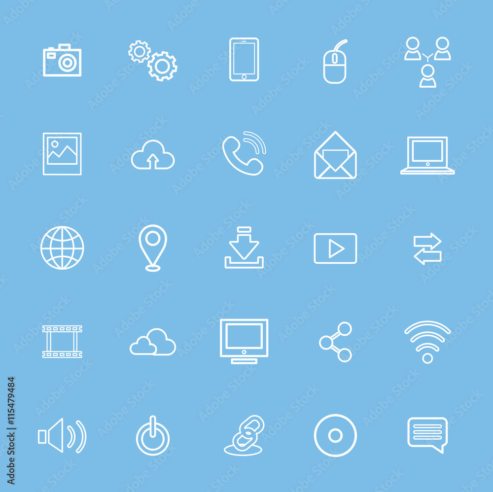 Vector Illustration UI Technology Icon Concept Vector Illustration UI Technology Icon Concept