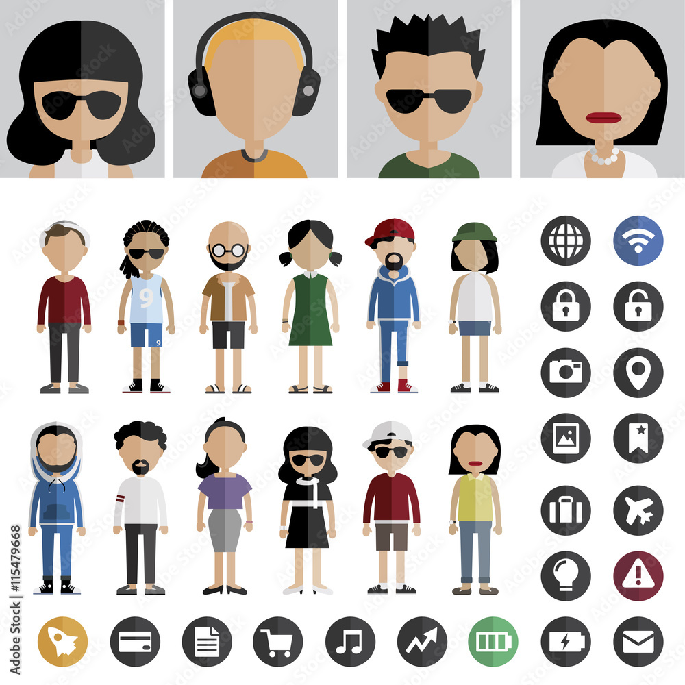 Obraz premium People Lifestyle Contemporary Icon Vector Concept