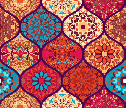 Seamless pattern. Vintage decorative elements.