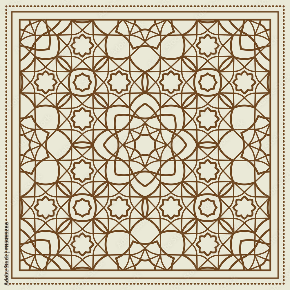 Beige scarf design with geometric pattern. Vector illutration Beige scarf design with geometric pattern. Vector illutration
