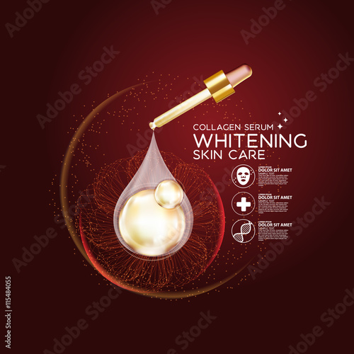 Collagen Serum Background Concept Skin Care Cosmetic