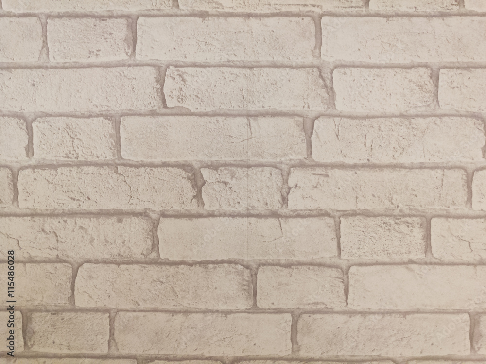 Fototapeta premium Beige brick wall texture background