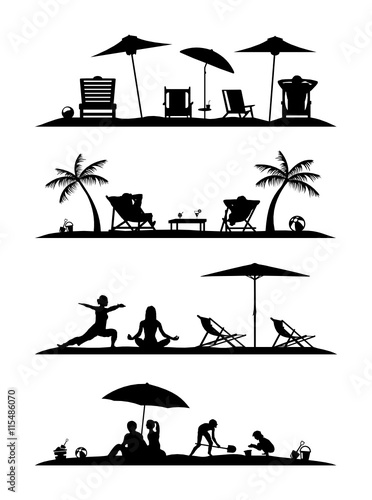 SIlhouette Sommer Strand