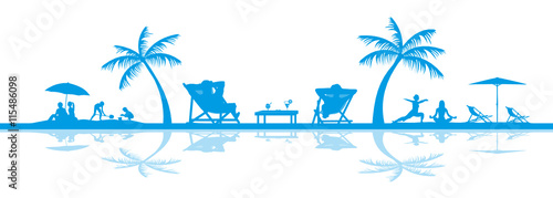 SIlhouette Sommer Strand