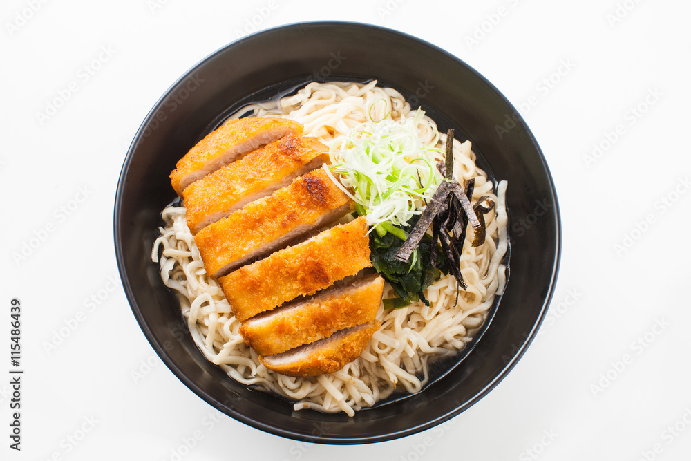 shot ramen isolated in studio on white background shot ramen isolated in studio on white background