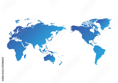 World map of vector, vector illustration