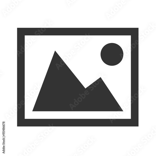Picture icon. Picture sign. Simple flat logo of picture on white background. Vector illustration.