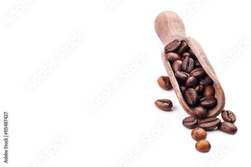 Coffee bean isolated on white background photo