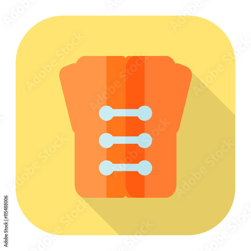 life vest flat icon