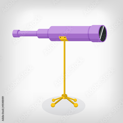 Telescope Cartoon Flat design Icon