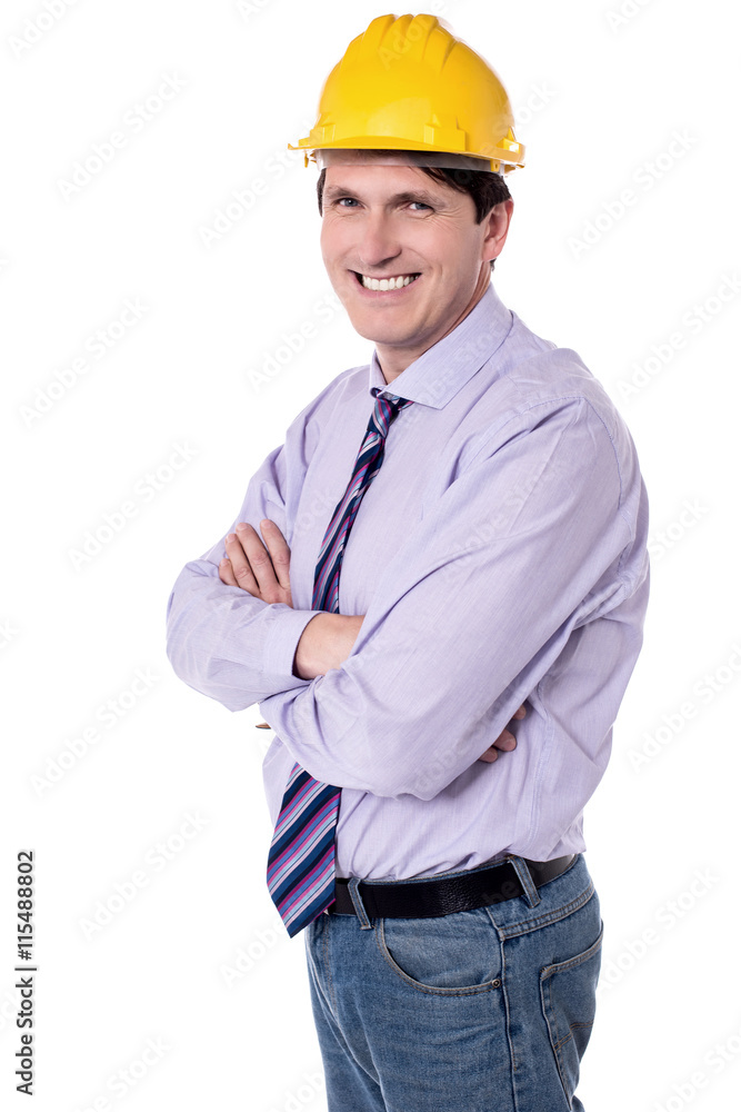 Image of smiling male architect. Image of smiling male architect.