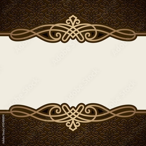 Vintage gold flourish background