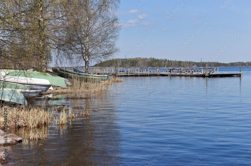 Obraz premium Boat on the dock