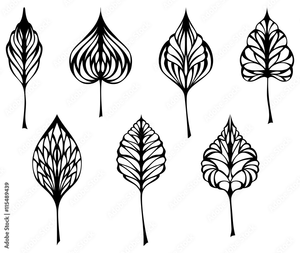 Fototapeta premium Set of leaves.