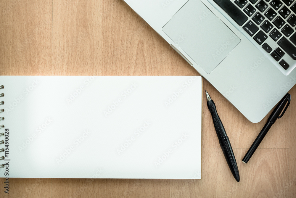 High angle view of a setting table of business workplace, shot in office, home work space High angle view of a setting table of business workplace, shot in office, home work space