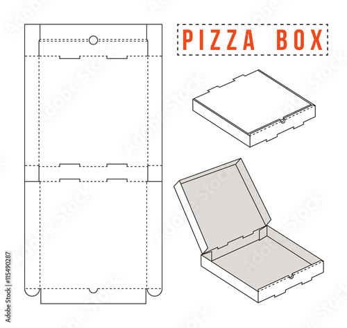 Stock vector box for pizza