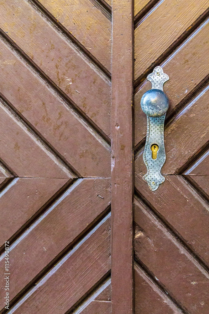 Vintage door texture,knob and handle Stock Photo | Adobe Stock
