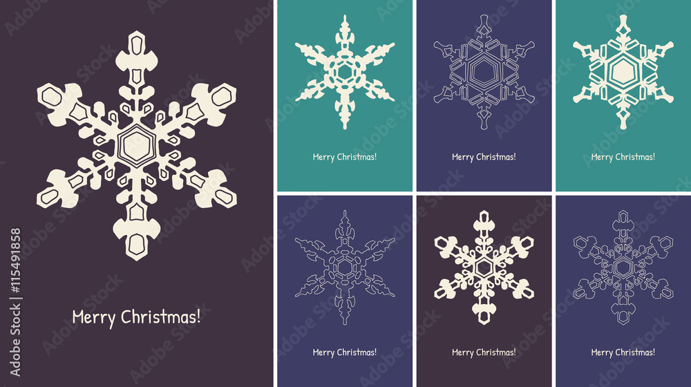 Abstract snowflake on color background. Abstract snowflake on color background.