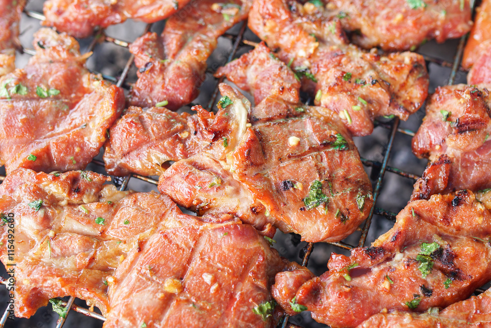 grilled meat on stove grilled meat on stove