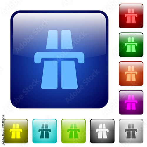 Color highway square buttons