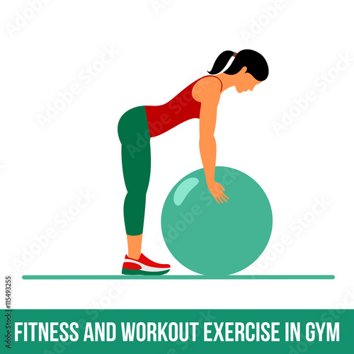 Aerobic icons. Ball exercise