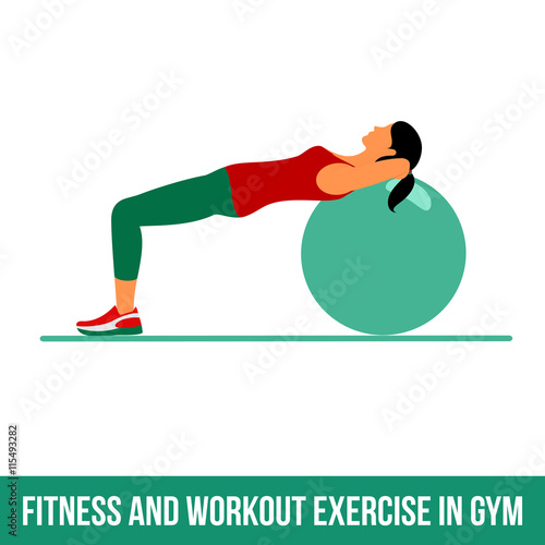 Aerobic icons. Ball exercise