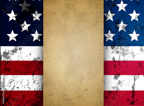 Parchment against the backdrop of the American flag