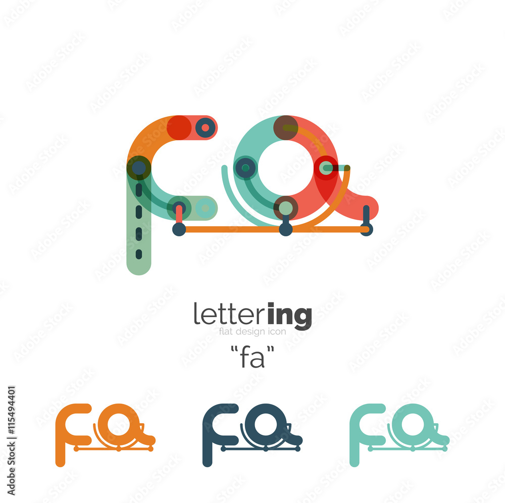 Fototapeta premium Letters logo icon