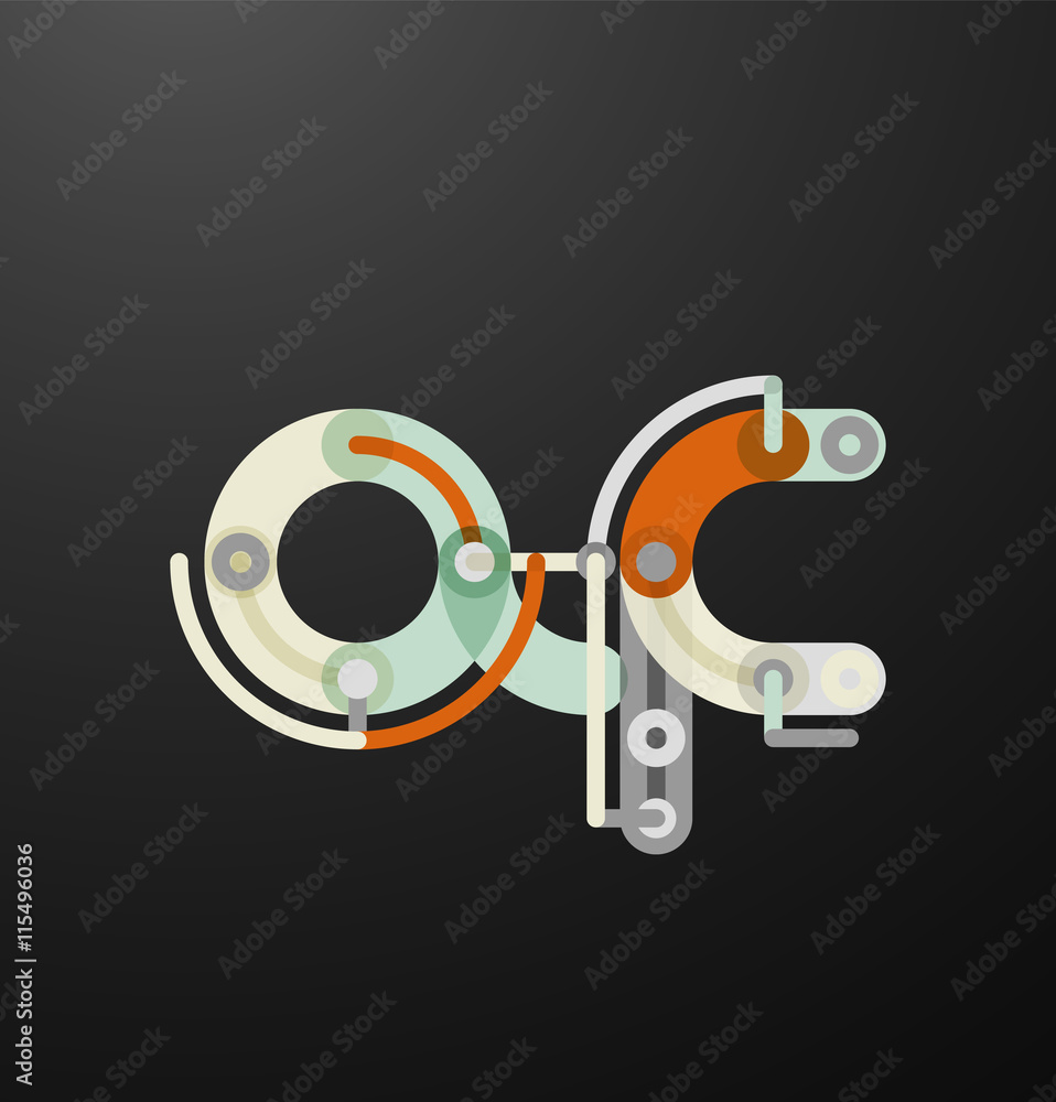 Colorful funny cartoon letter icon Colorful funny cartoon letter icon