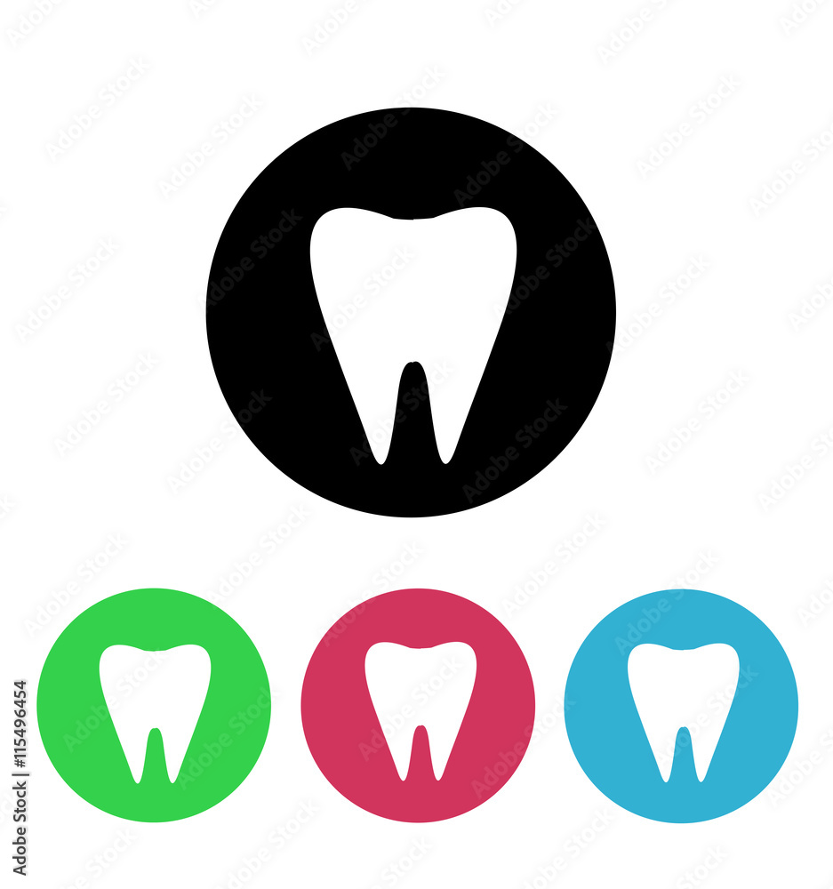 Tooth Vector illustration on white Tooth Vector illustration on white