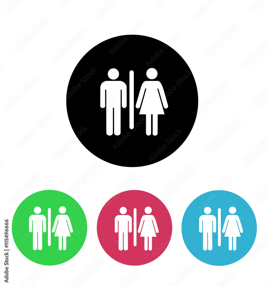 Male and Female Restroom Symbol Icon