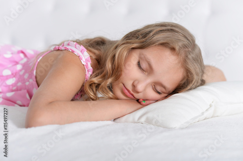 Cute little girl sleeping