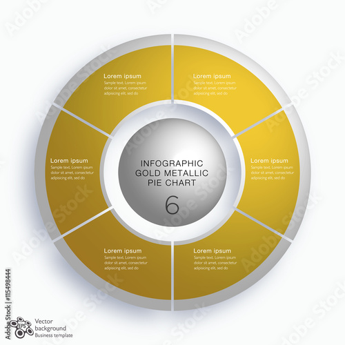 Business Chart Design #6 Equal Parts_Gold Metallic Graphics
