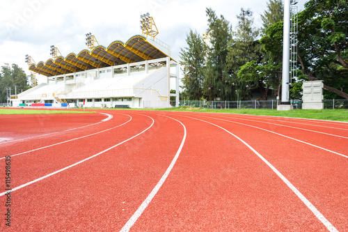 running track rubber in stadium