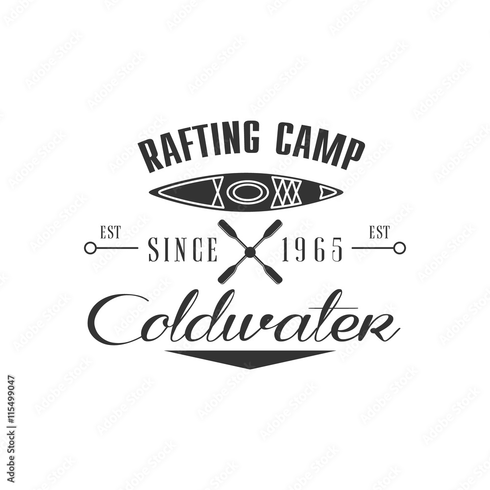 Obraz premium Rafting Camp Emblem Design