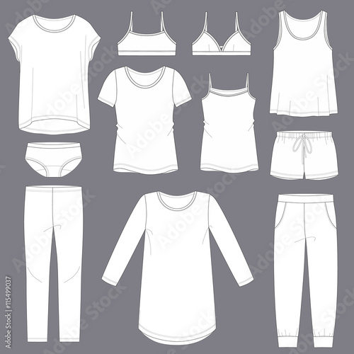Set of women's clothing. 