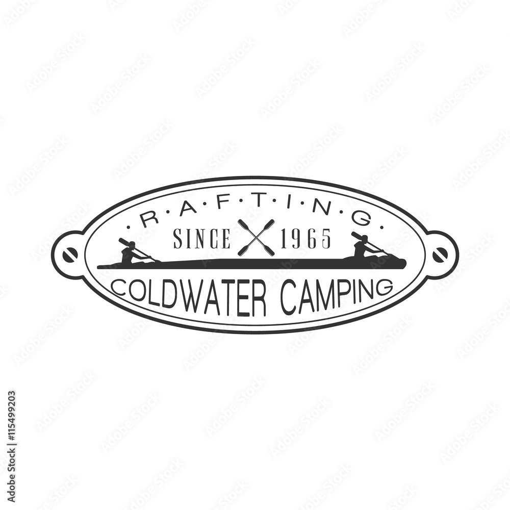Obraz premium Coldwater Camping Emblem Design