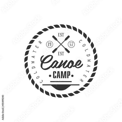 Canoe Camp Emblem Design