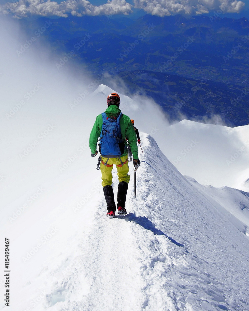Climbing Mont Blanc France