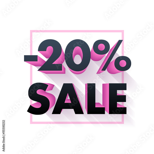 Sale offer poster banner vector illustration.